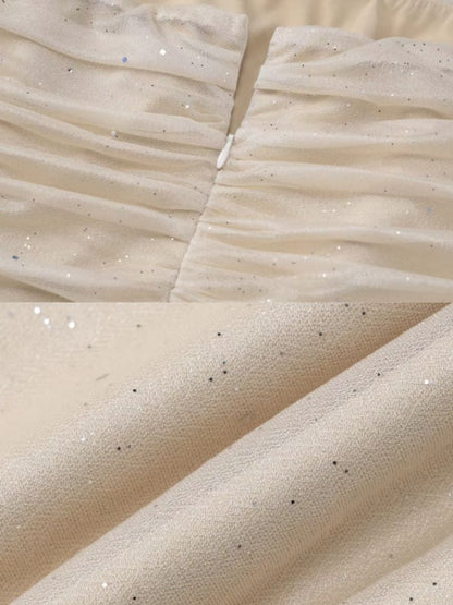 beige glittery fabric 